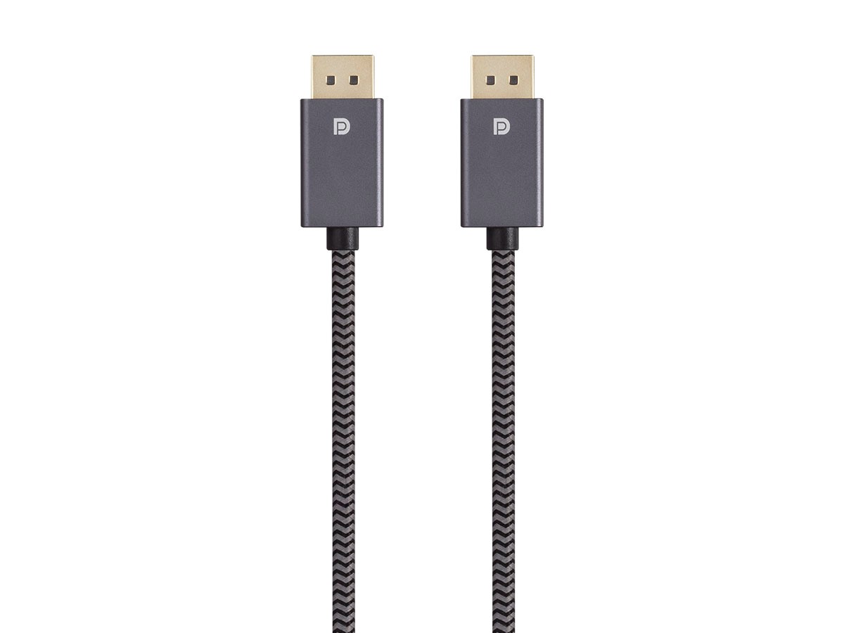 DisplayPort 1.2 EasyPlug Nylon Braided Cable, 6ft, Gray - main image