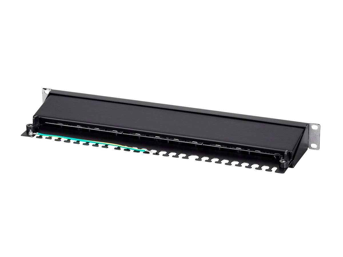 Monoprice Entegrade Series Cat6A 19in 1U Patch Panel, Shielded, 24-port  Dual IDC 