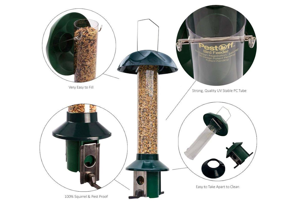 Roamwild Squirrel Proof Wild Bird Feeder Mixed Seed Sunflower