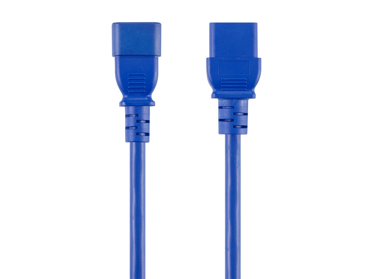 Monoprice Power Cord - IEC 60320 C14 to IEC 60320 C19, 14AWG, 15A/1875W, SJT, 100-250V, Blue, 6ft - main image