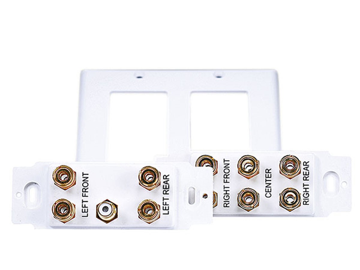 thumbnail image 2 of RV Camper Compact Dual Cable TV Plate With Jack Covers Polar White PN 94324 2 of 14