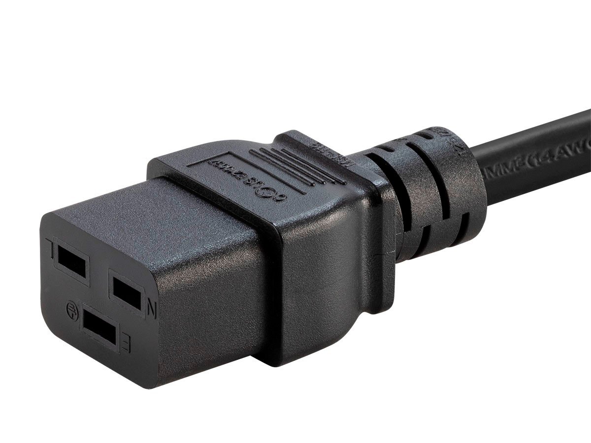 Monoprice Heavy Duty Extension Cord - IEC 60320 C20 to IEC 60320 C19 ...