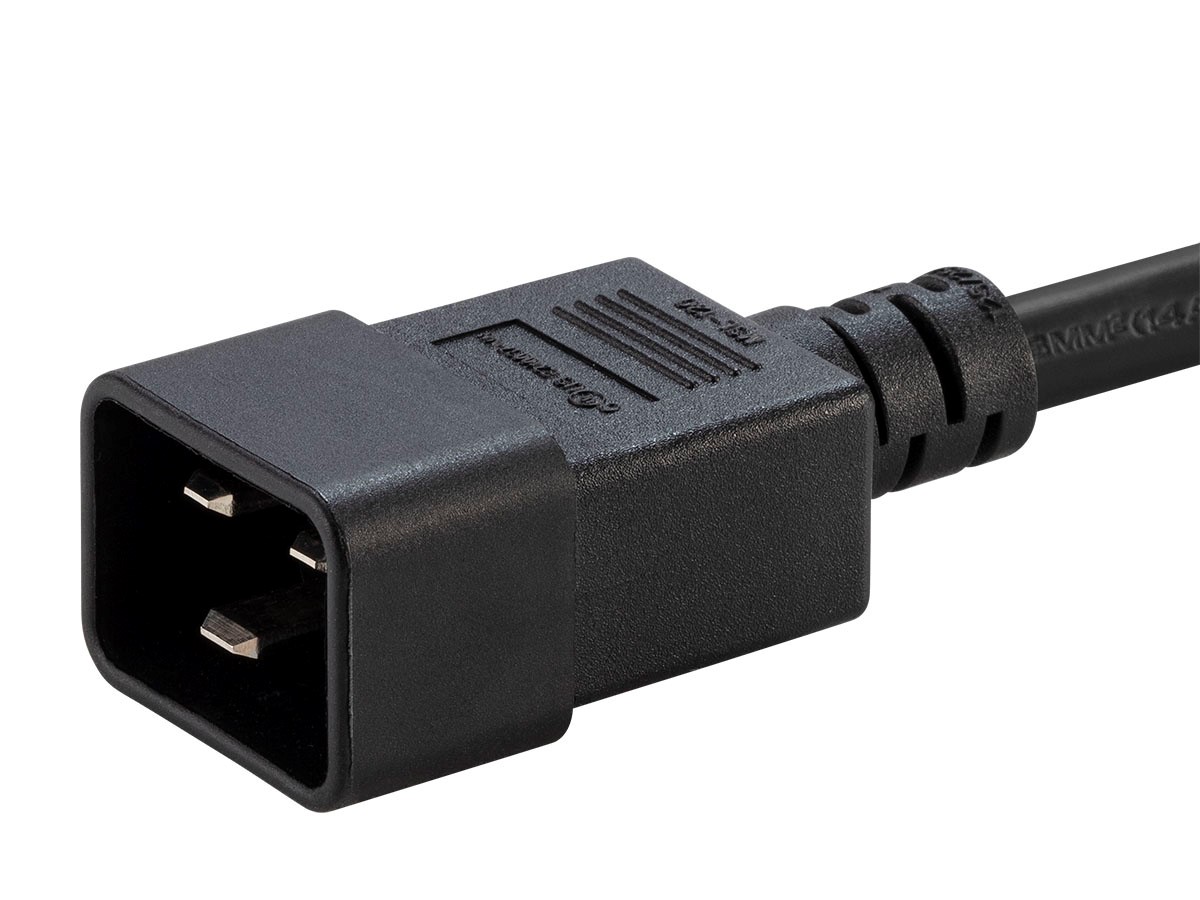 Monoprice Heavy Duty Extension Cord - IEC 60320 C20 to IEC 60320 C19 ...