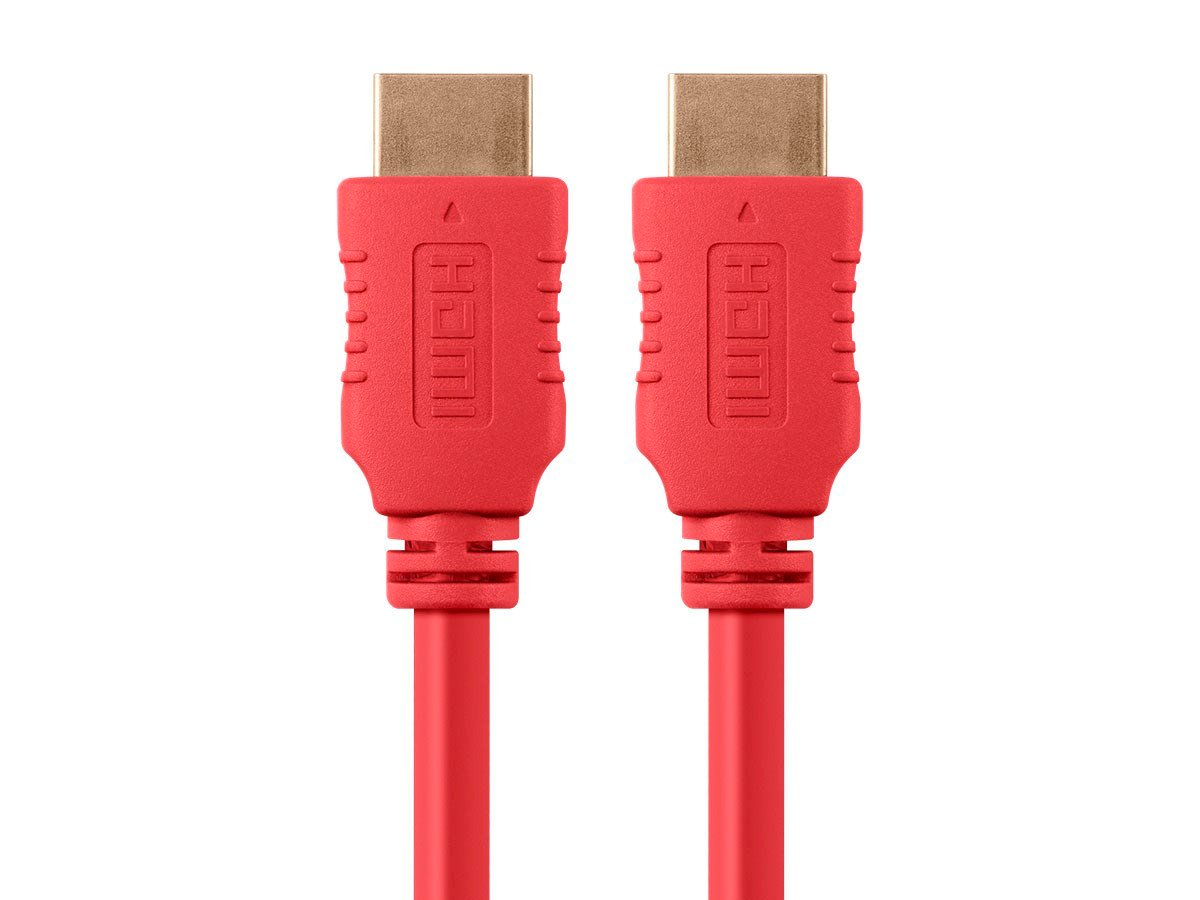 Monoprice 4K High Speed HDMI Cable 6ft - 18Gbps Red - main image
