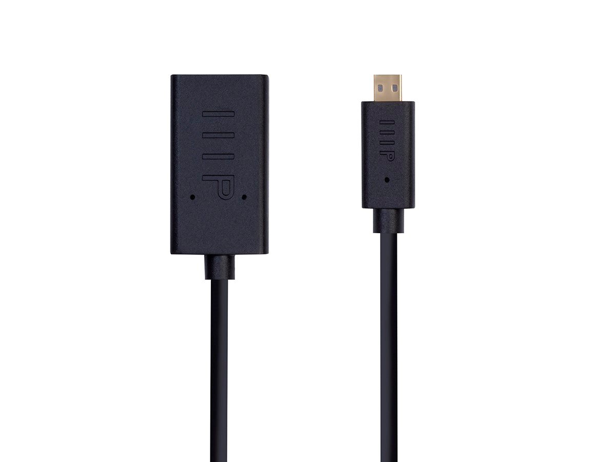Monoprice 4K UltraFlex Small Diameter High Speed HDMI Female to Micro HDMI Male Passive Cable - 4K@60Hz 18Gbps 36AWG, 3ft Black - main image