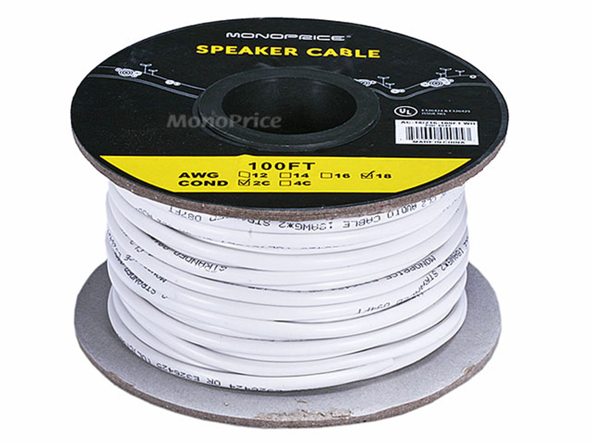 Monoprice Access Series 18AWG CL2 Rated 2-Conductor Speaker Wire 