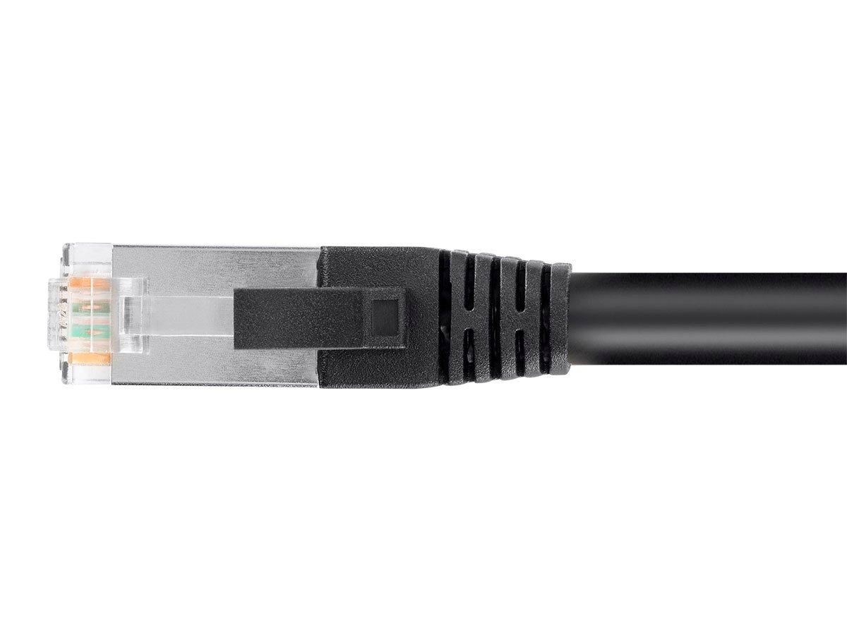 Monoprice Cat6 50ft Black CMP Patch Cable, Shielded (F/UTP), Solid