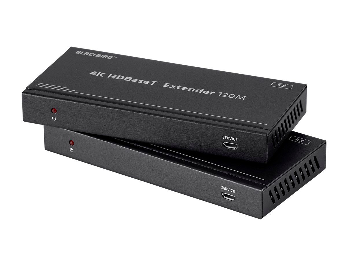 Monoprice Blackbird 4K HDBaseT Extender Kit, 120m, HDR, 18Gbps, 4K@60Hz, YCbCr 4:4:4, HDCP 2.2, PoC, RS-232, Loop Out and Bidirectional IR - main image