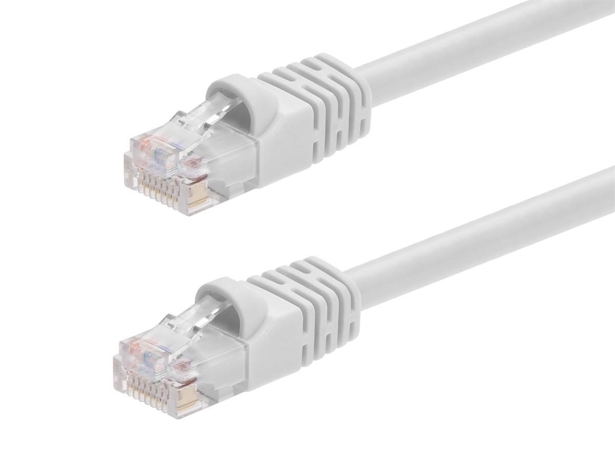 Photos - Ethernet Cable Monoprice Cat6 2ft White Patch Cable, UTP, 24AWG, 550MHz, Pure B 