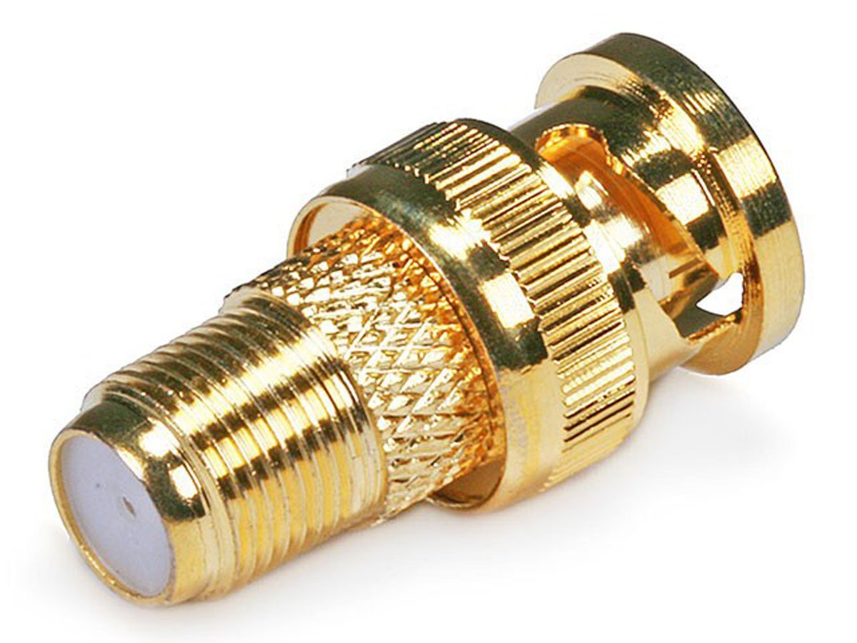 Monoprice BNC Male to F Female Adapter - Gold Plated - main image