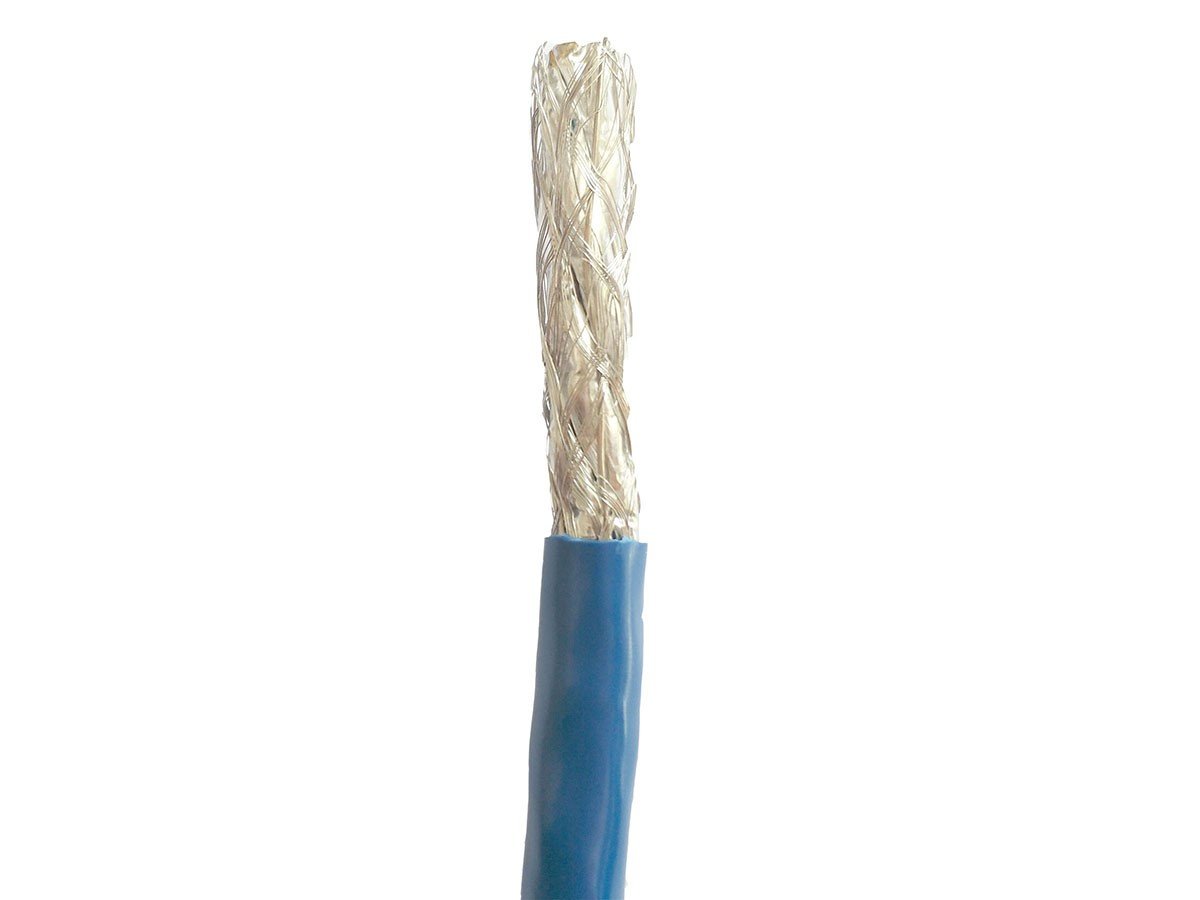 Monoprice Entegrade 500FT Cat8.2 2GHz S/FTP Solid, PoE+ (IEEE 802.3at) 22AWG, Bulk Bare Copper Network Cable, 40G, Blue (UL) (TAA) - main image