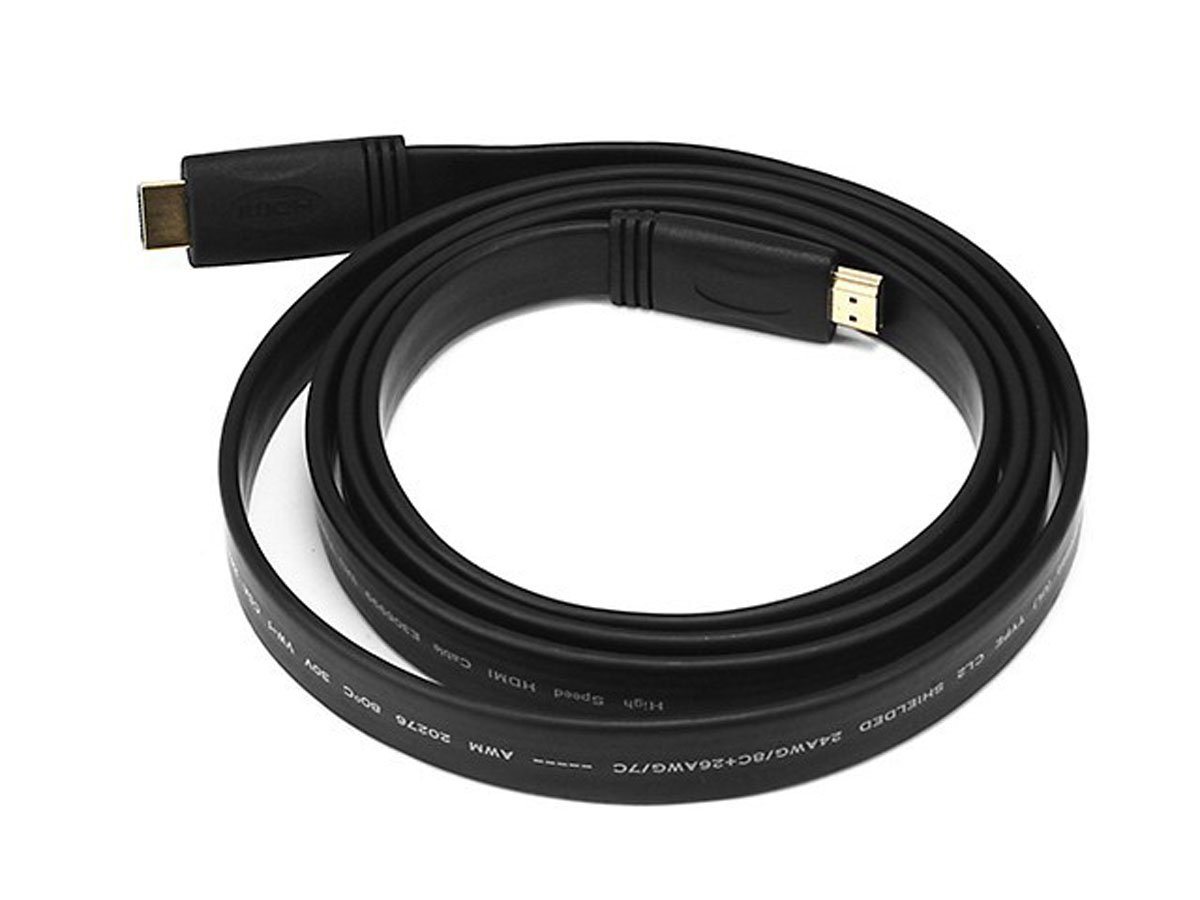 Monoprice 4K Flat High Speed HDMI Cable 6ft - CL2 In Wall Rated 10.2Gbps Black - main image