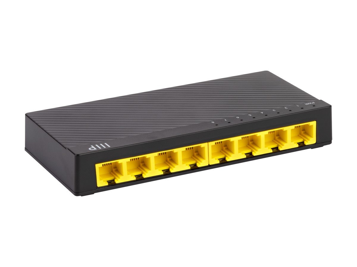 Monoprice 8-Port 10/100/1000Mbps Gigabit Ethernet Unmanaged Switch - main image