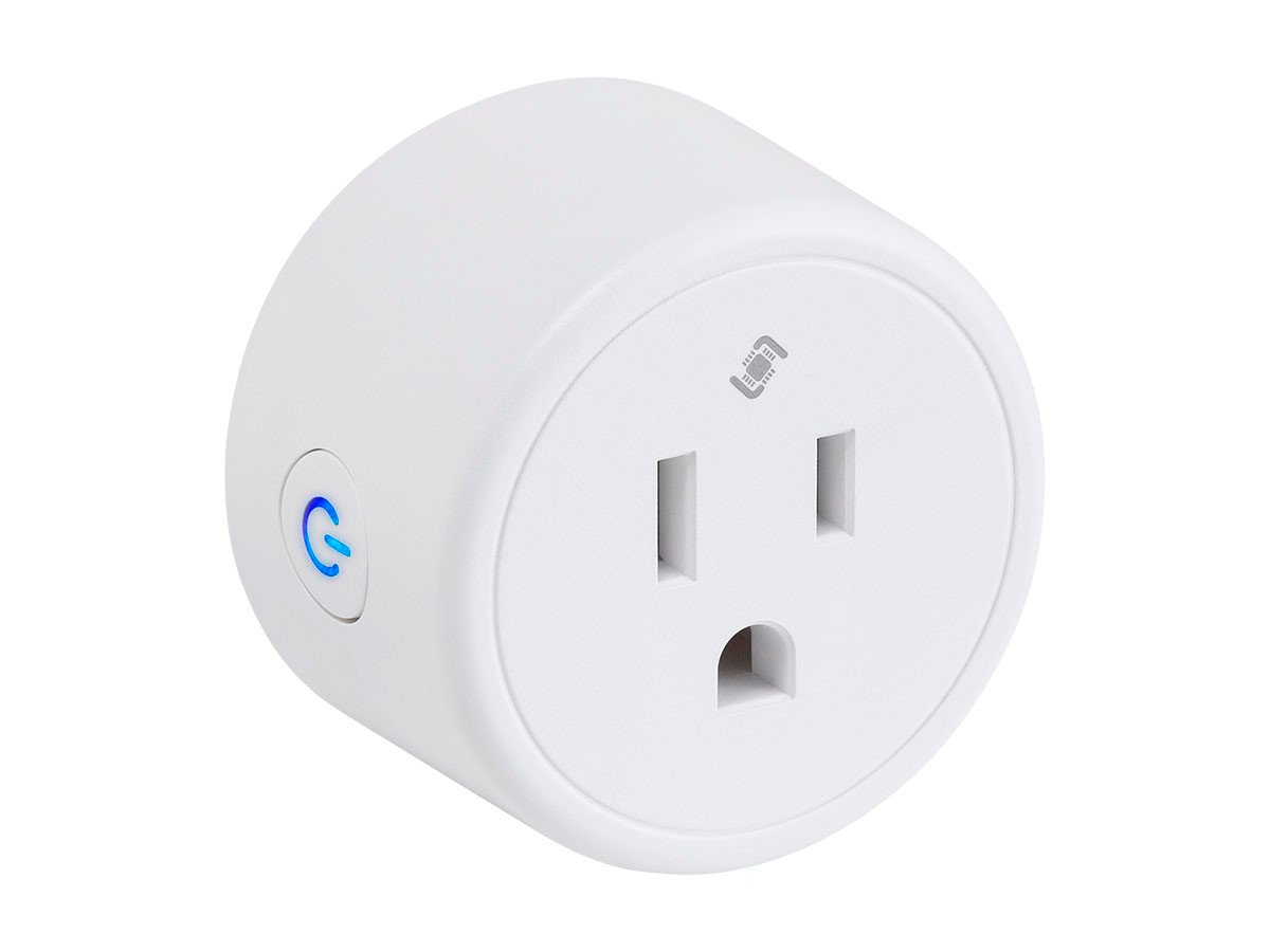 STITCH by Monoprice Mini Wi-Fi 10A Outlet, Works with Alexa and Google Home for Touchless Voice Control, No Hub Required, ETL Certified - main image