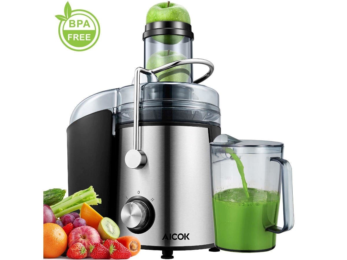 Aicok Juicer 1000W Power, 75MM Wide Mouth Juice Extractor Easy to Clean