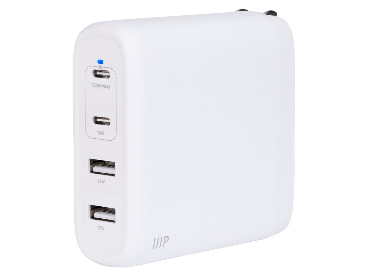 Monoprice USB-C Charger, 100W 4-port PD GaN Technology Wall Charger, Power Delivery for MacBook Pro/Air, iPad Pro, iPhone 12/11/Pro/Max/XR/XS/X, Pixel, Galaxy, and More - Monoprice.com