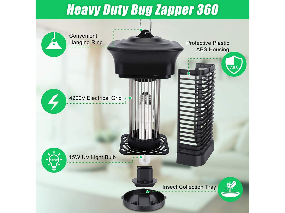 Bug Zapper Powerful Insect Killer Electric Mosquito Zappers Mosquito Lamp Light Emitting Flying Insect Trap With Electronic Uv Lamp For For Indoor Monoprice Com