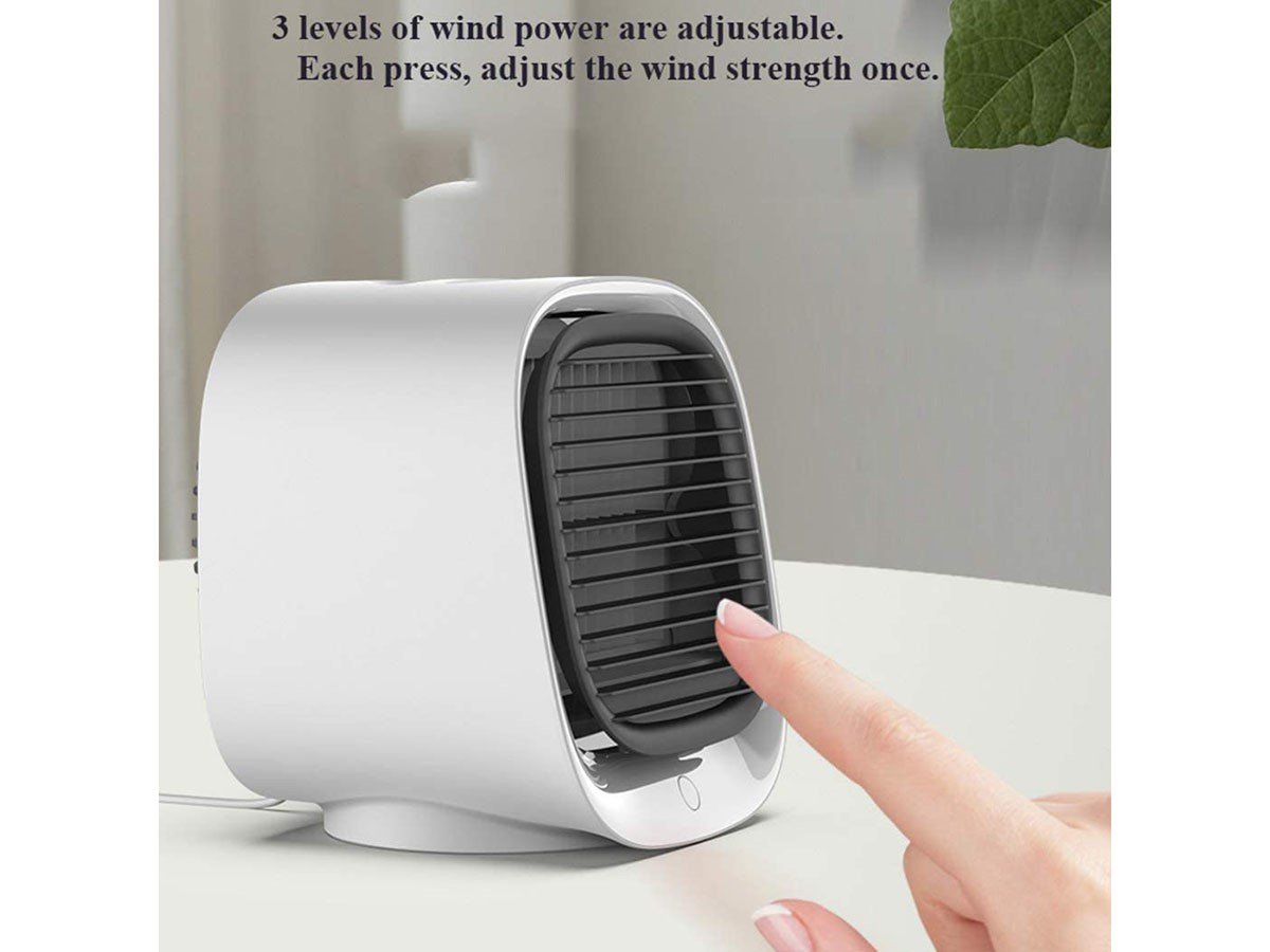 Portable USB Table Fans, Desk Air Cooler, Mini Cooler with 3 speeds