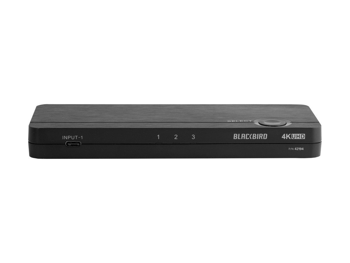 Blackbird 4K 3-Port USB-C and HDMI 2.0 KVM Switch, 4K@60Hz, 18Gbps, HDCP 2.2 - main image