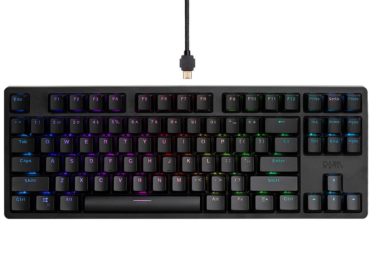 Dark Matter by Monoprice Collider TKL Gaming Keyboard - Cherry MX Red, RGB Backlit, USB-C - main image