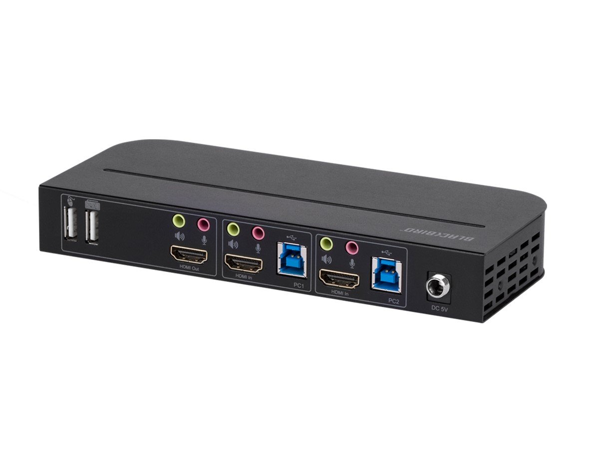 USB 3.0 KVM Switch HDMI 4 Port, Support 4K @60Hz RGB 4:4:4, USB Hub