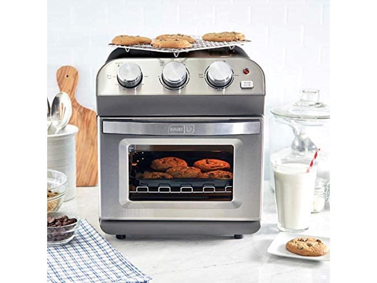 DASH 1450Watt 10Liter Air Fryer Oven Stainless steel Oven Red