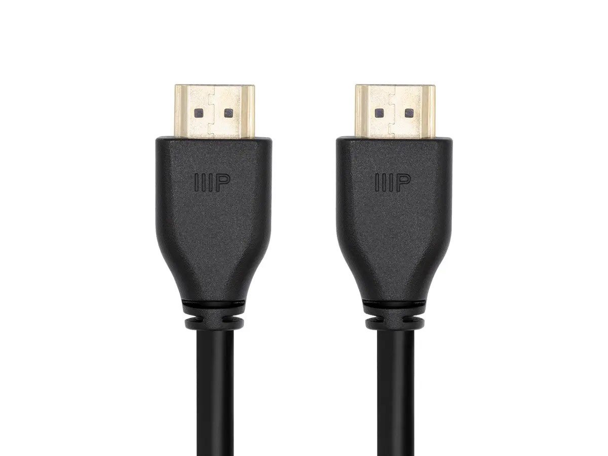 Monoprice 8K Certified Ultra High Speed HDMI Cable - HDMI 2.1, 8K@60Hz, 48Gbps, CL2 In-Wall Rated, 30AWG, 6ft, Black - 5 Pack - main image