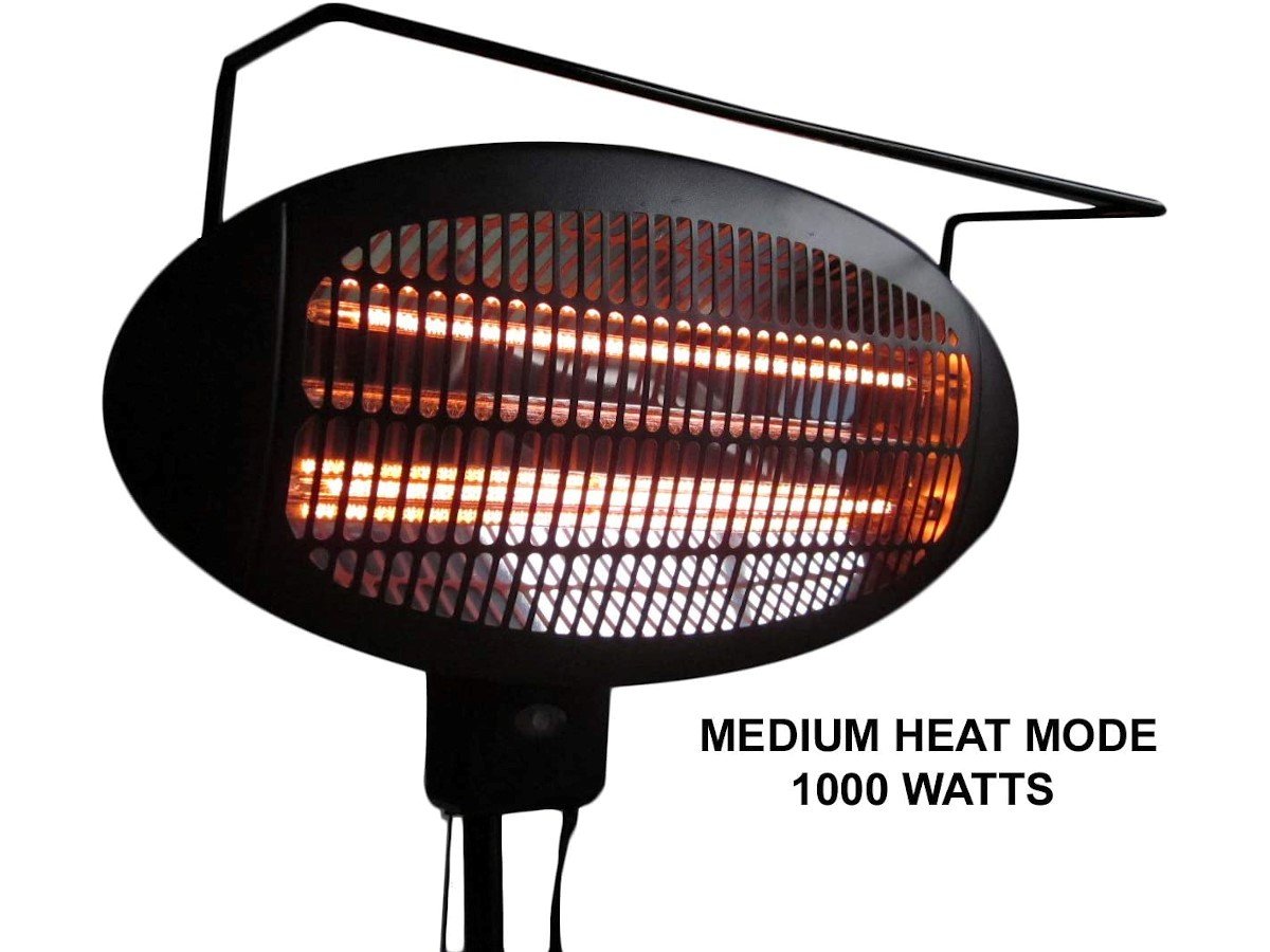 Electric Outdoor Heater Halogen Patio Heater, Waterproof Space Heater