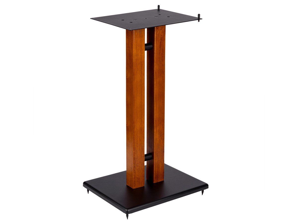 Monolith by Monoprice 28in Cherry Wood Speaker Stand with Adjustable Top Plate, Cherry (Each) - main image
