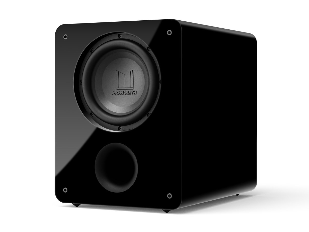Monolith by Monoprice M-10 V2 10in THX Certified Select 500-Watt Powered Subwoofer, Piano Black Finish - main image