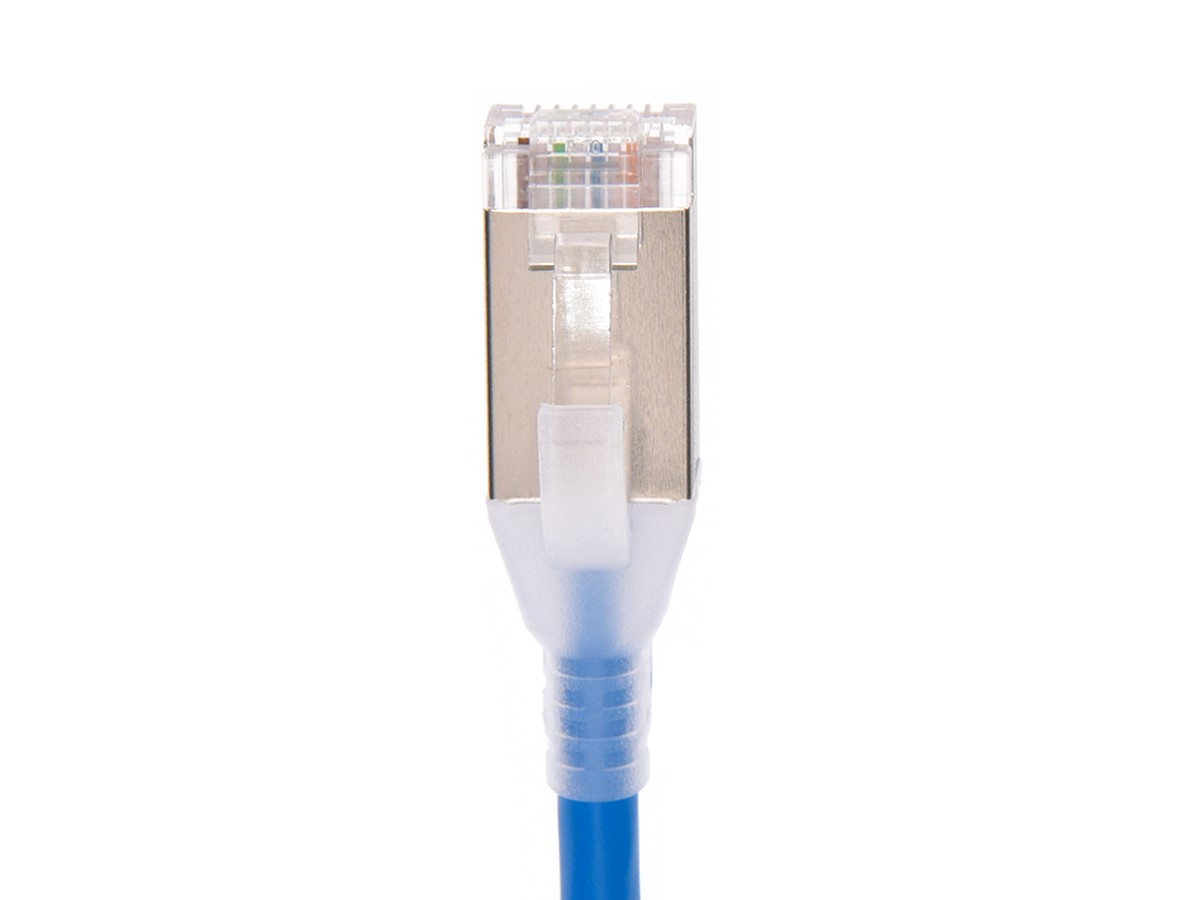 Monoprice Cat6A 5ft Blue Component Level Patch Cable, Double Shielded  (S/FTP), 30AWG, 10G, CM Pure Bare Copper, Snagless RJ45, SlimRun Series  Ethernet Cable 