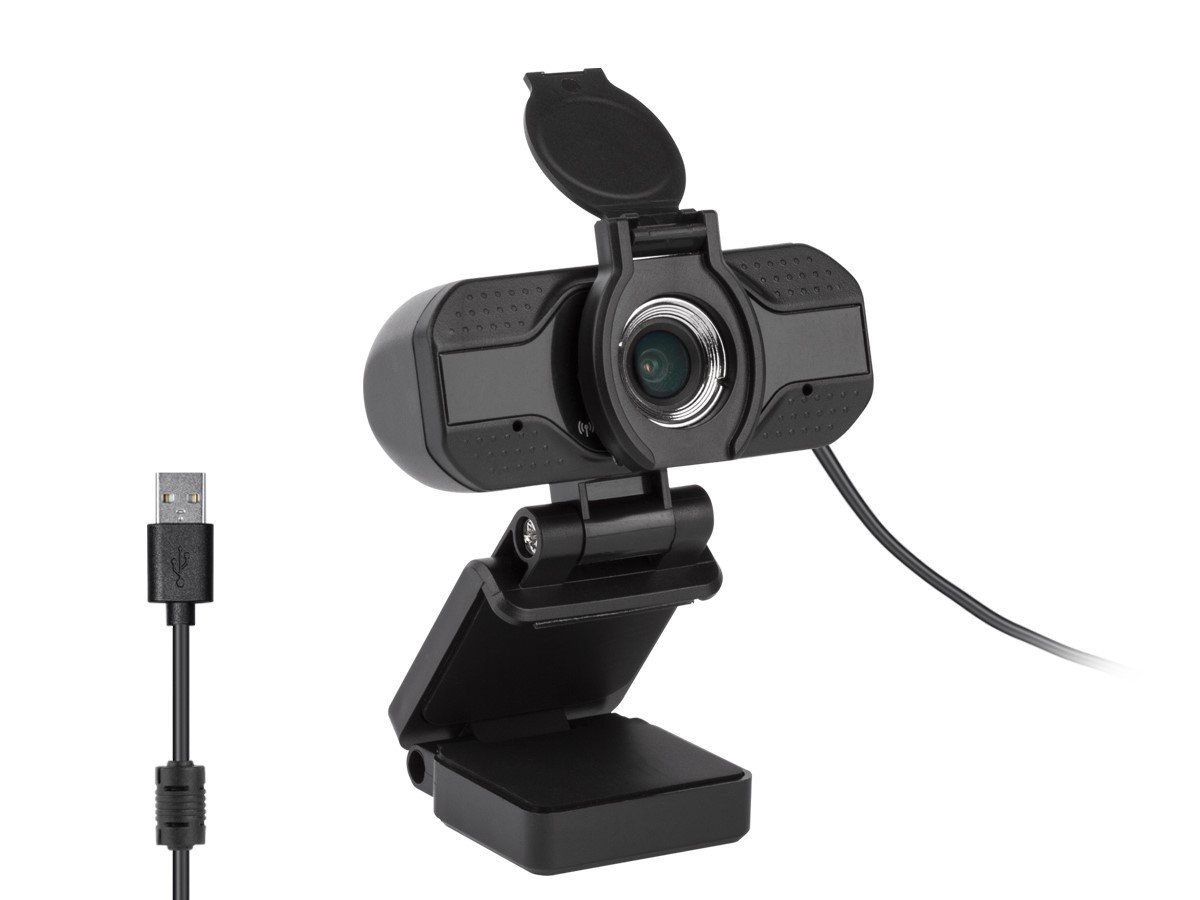 Workstream by Monoprice 2MP 1080p Full HD USB Webcam Online Web Meeting Camera with Privacy Lens Cover - main image