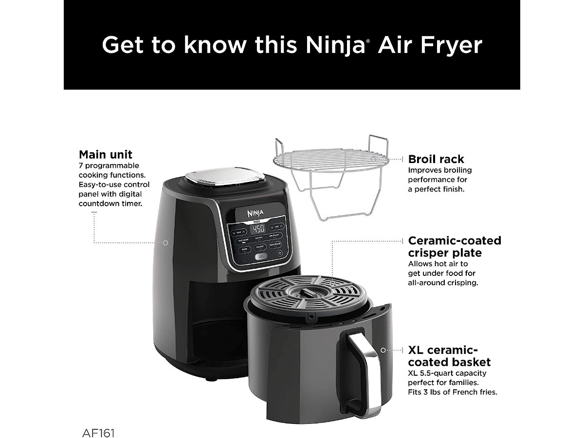 Ninja Max XL Air Fryer that Cooks, Crisps, Roasts, Broils, Bakes