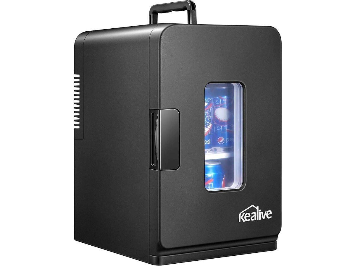 Mini Fridge 15 Liter AC/DC Portable Fridge, Kealive Mini Refrigerator