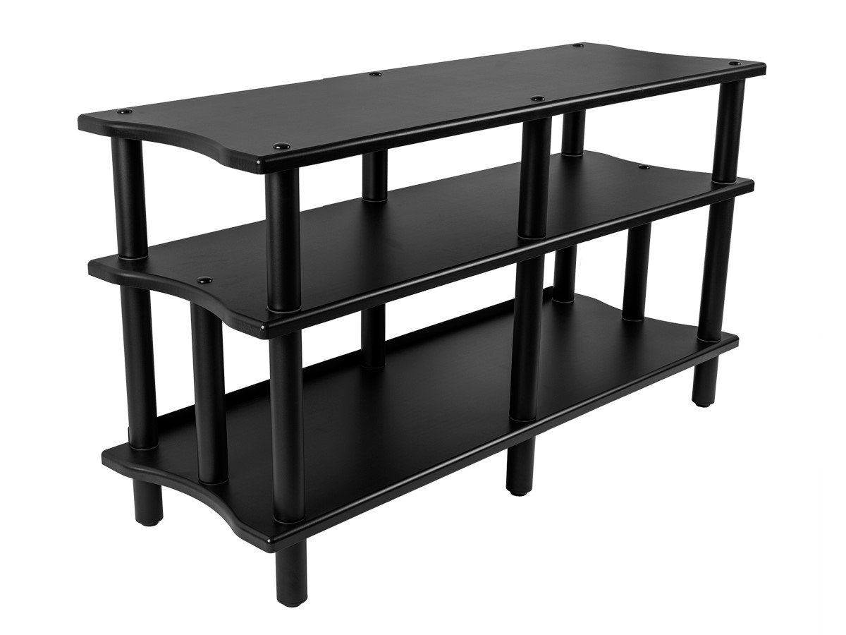 Monolith by Monoprice Double-Wide 3-Tier AV Stand, Black - main image