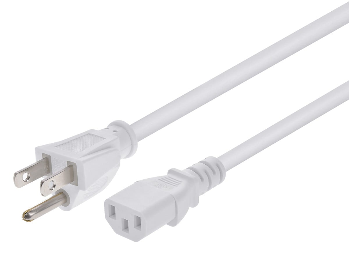 Monoprice Power Cord - NEMA 5-15P to IEC 60320 C13, 18AWG, 10A