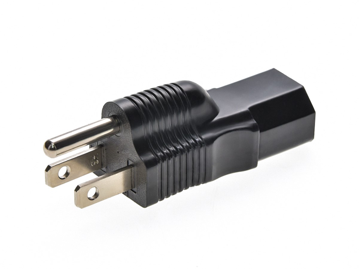 Monoprice Power Adapter - NEMA 5-15P to IEC 60320 C13 Power Plug Adapter, Reversible, 15A/125V, Black - main image