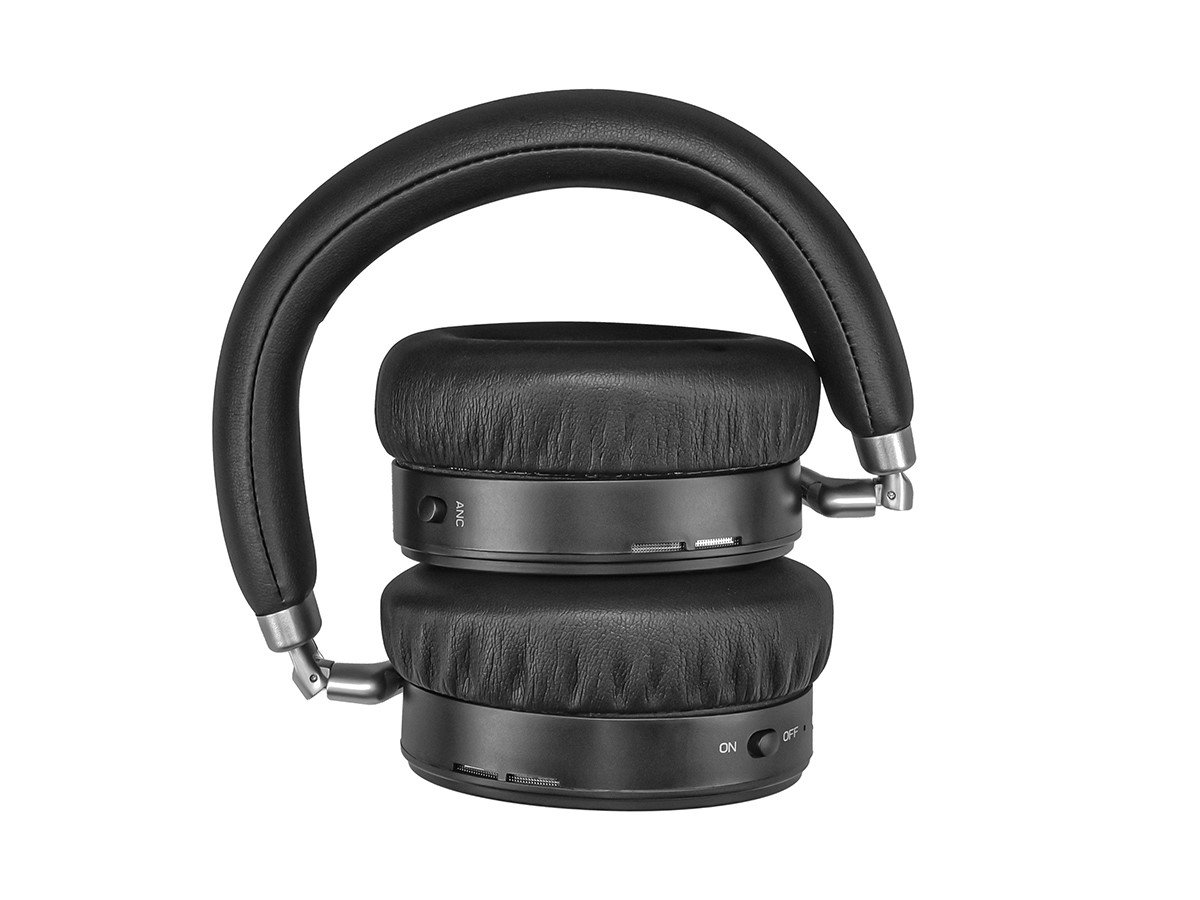 Monoprice BT-600ANC Bluetooth Over Ear Headphones with Active Noise  Cancelling (ANC), Qualcomm aptX HD Audio, AAC, Touch Controls, 40hr  Playtime 