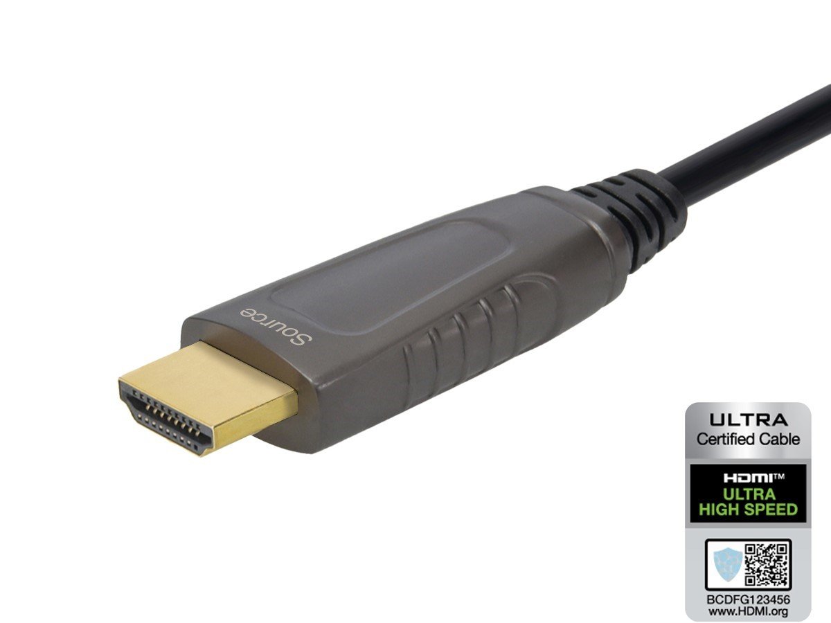 Monoprice SlimRun AV 8K Certified Ultra High Speed Active HDMI Cable, HDMI  2.1, AOC, 7.5m, 24ft 