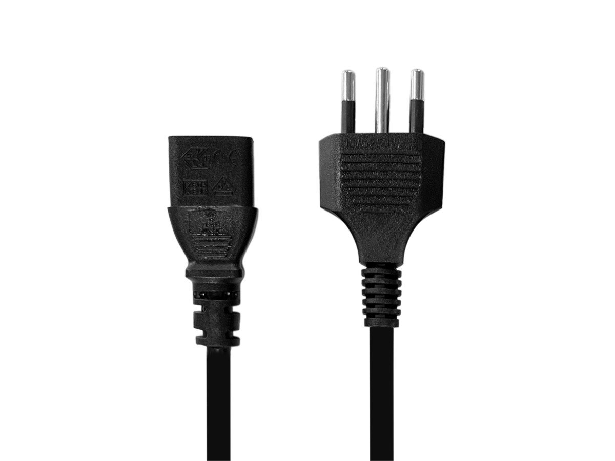 Monoprice Power Cord - CEI 23-50 (Italy) to IEC 60320 C13, H05VV-F 3G 1.0mm?, 10A, 3-Prong, Black, 6ft - main image