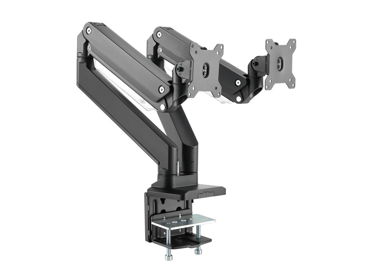 Workstream by Monoprice Heavy-Duty Dual-Monitor Full-Motion Adjustable Gas-Spring Desk Mount for 15~34in Monitors - main image