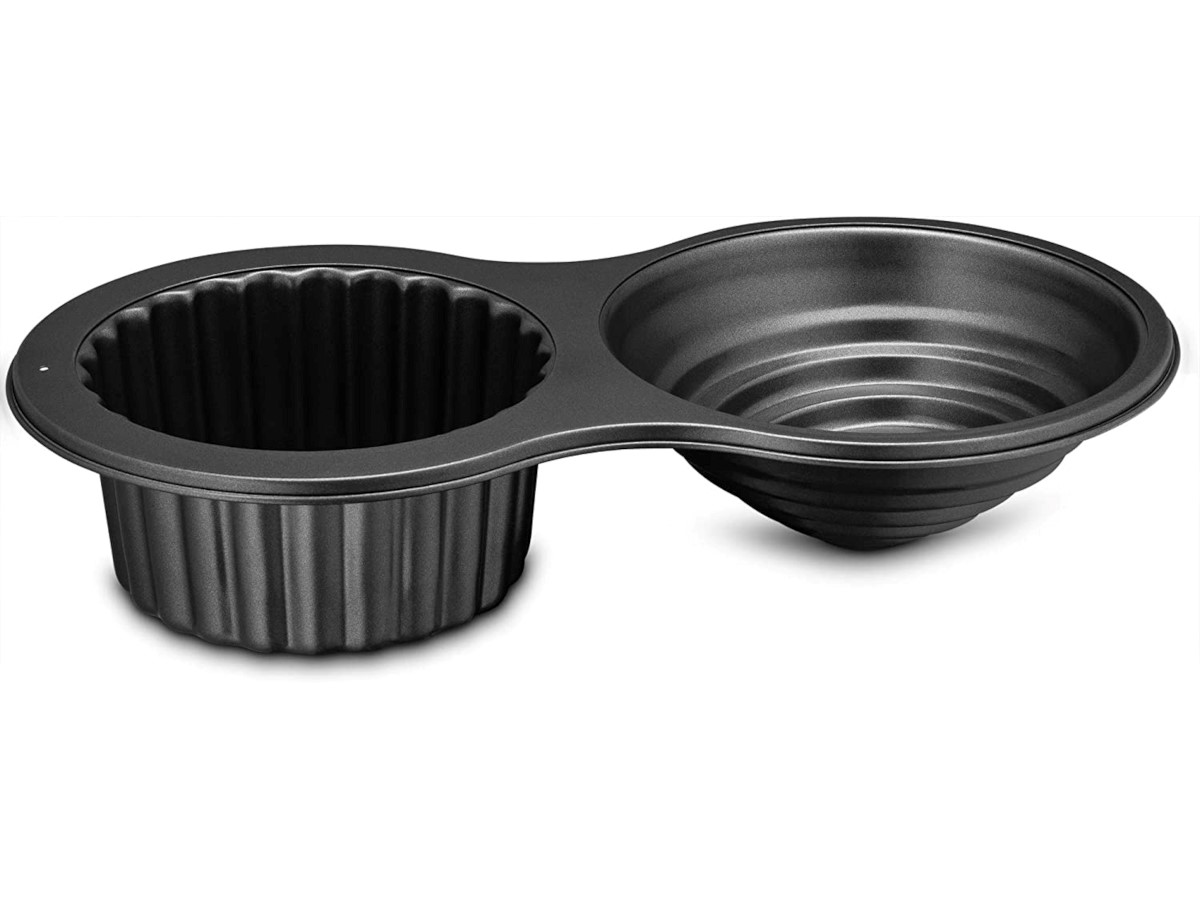 Gourmia GPA9395 Giant Cupcake Pan Double Sided Two Half Design with