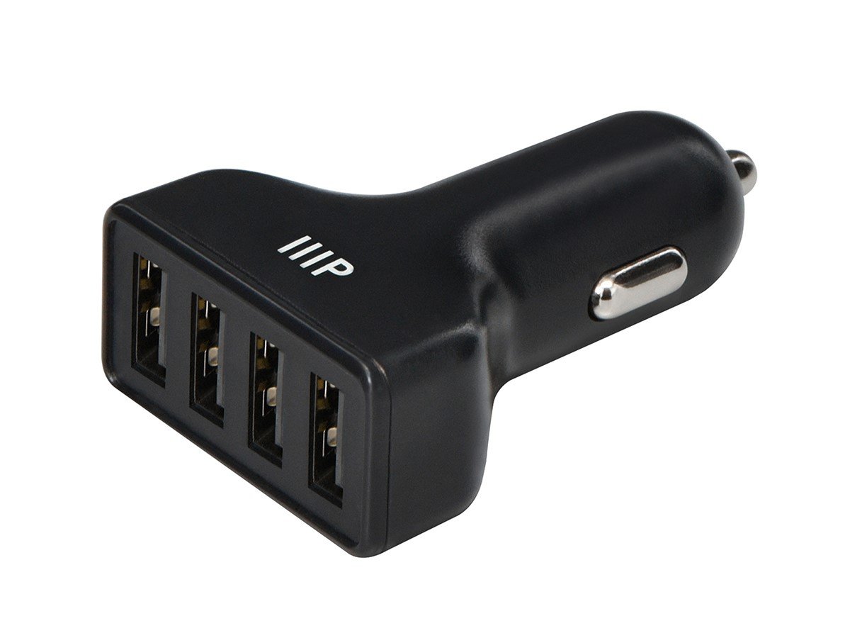 3-Pack Monoprice 4-Port USB Car Charger