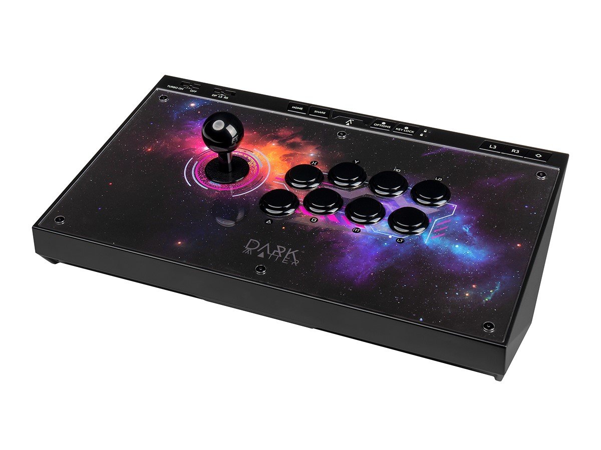 Dark Matter Arcade Fighting Stick with Sanwa joystick and Vewlix style buttons for Windows, Xbox One, PlayStation 4, Nintendo Switch, and Android - main image