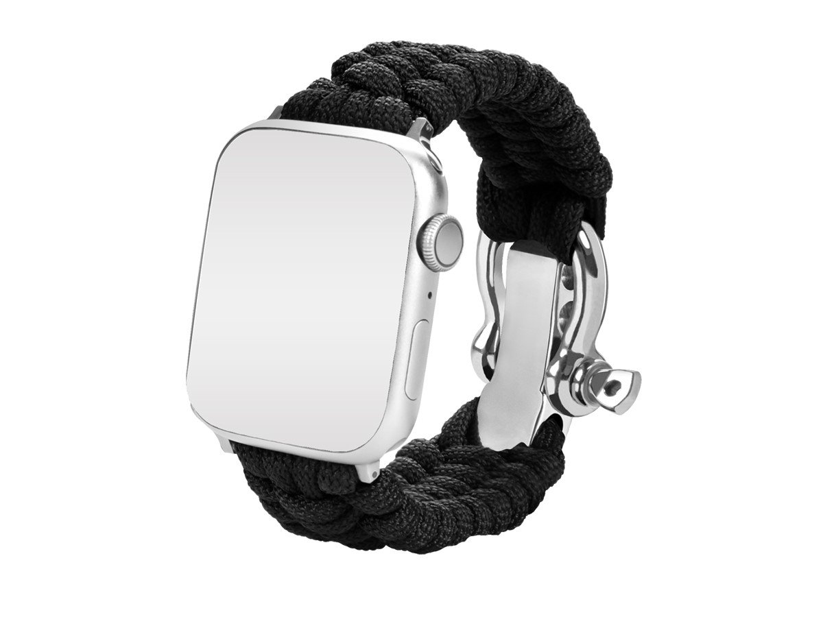 Pure Outdoor by Monoprice Apple Watch Paracord Survival Bracelet with stainless steel clasp fits 42mm, and 44mm Apple watches - main image