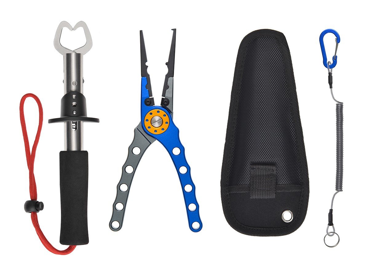 Pure Outdoor by Monoprice Stainless Steel Fishing Pliers with Fish Lip Gripper and Carrying Case - main image