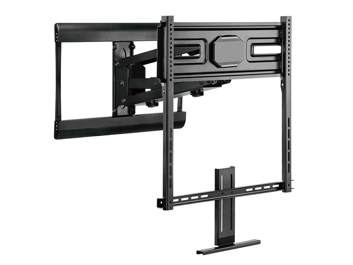 Monoprice Spring Assisted Above Fireplace Mantel Pull-Down Full-Motion TV Wall Mount for TVs 43in to 70in, Weight Capacity 28.6lbs to 72.6lbs, VESA up to 600x400, Height Adjustable - main image