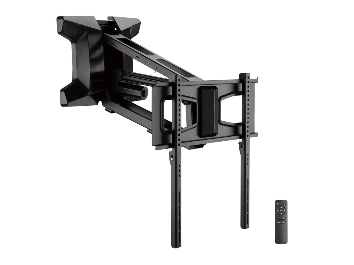 Monoprice Motorized Electric Above Fireplace Mantel Pull-Down TV Wall Mount for TVs 37in to 80in, Weight Capacity 77lbs, VESA up to 600x400, Rotating, Height Adjustable - main image