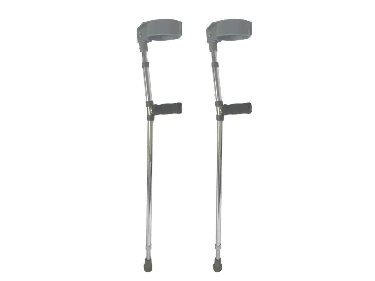MPM Forearm Crutches (1 Pair), Adjustable with Handle Pad, Heavy Duty for Standard and Tall Adults, Lightweight Aluminum Mobility Aid Arm Crutches - main image