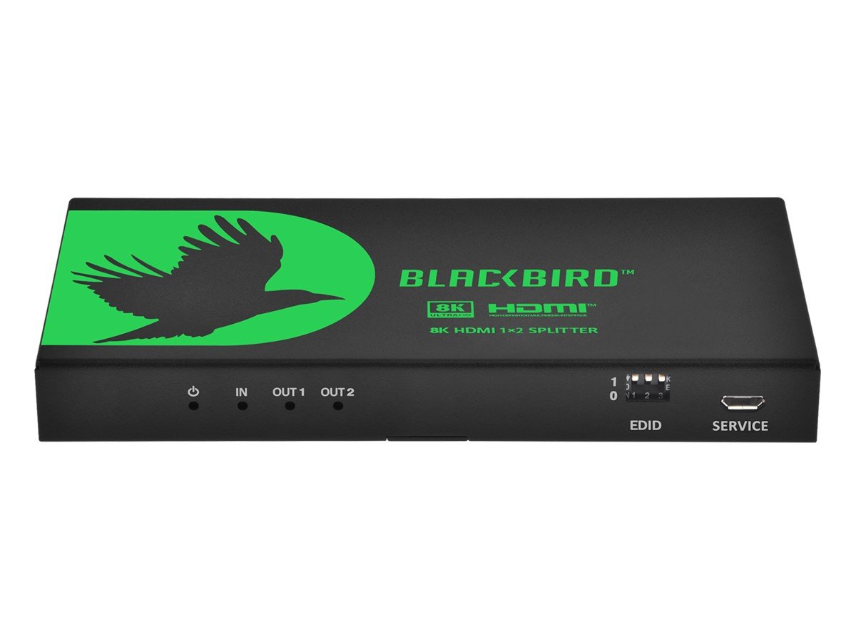 Monoprice Blackbird 8K Dual Function Splitter/Switch (1x2 Splitter or 2x1  Switch), 8K@60, 4K@120, 40Gbps, HDR, HDMI 2.1, HDCP 2.3, EDID 